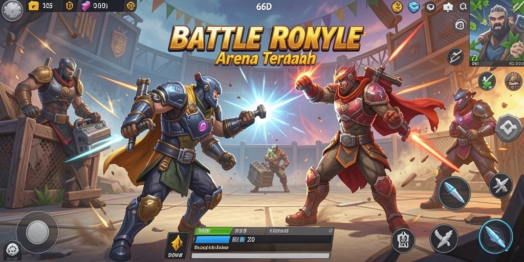 Tampilan menarik dari gameplay pertarungan di 66D yang mendebarkan.