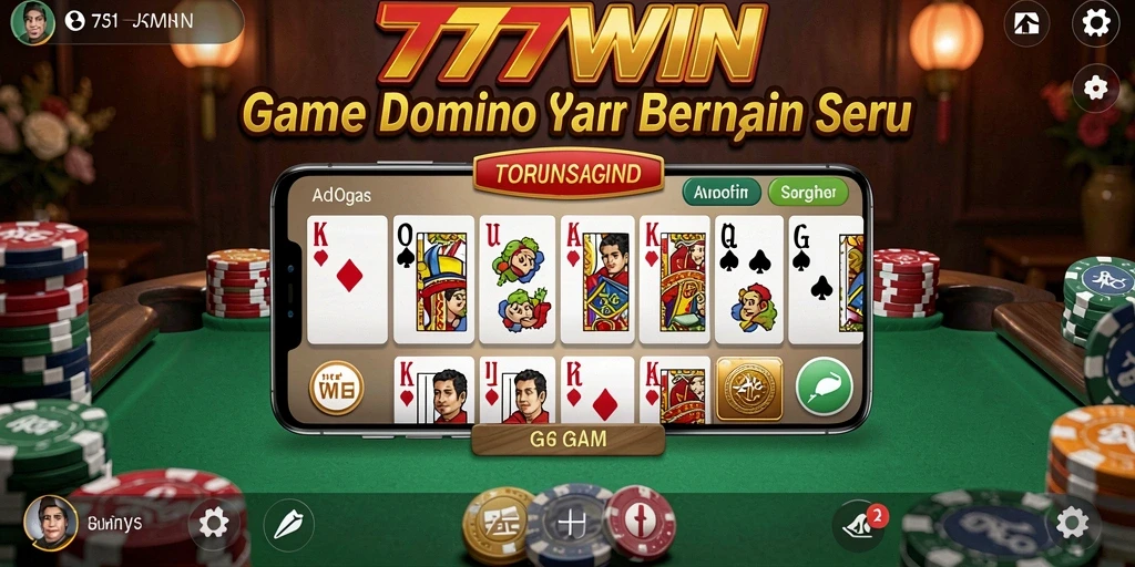 Tampilan menarik dari gameplay Domino 777WIN dengan suasana yang seru.