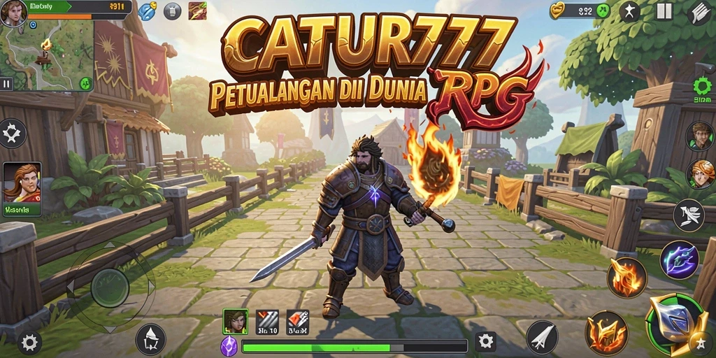 Tampilan gameplay <strong>CATUR777</strong> yang memukau dengan strategi RPG yang mendalam.