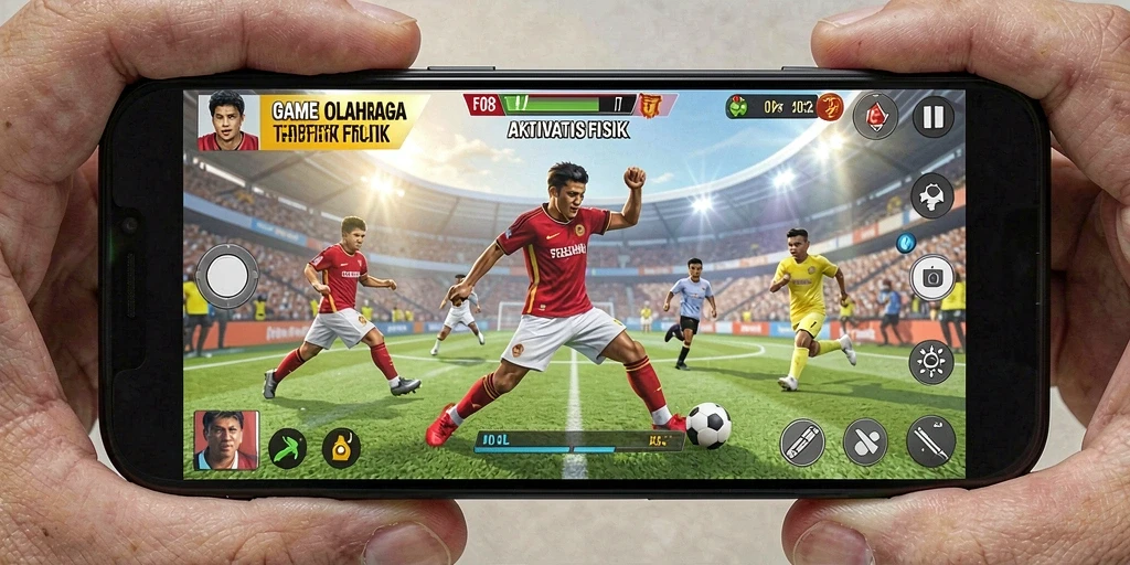 Tampilan menarik dari gameplay F08 yang penuh aksi olahraga.