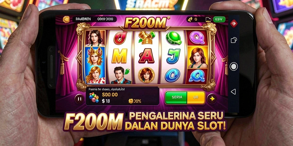 Tampilan gameplay F200M yang menegangkan dan penuh warna.