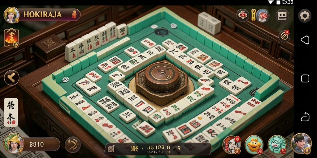 Tampilan gameplay Mahjong menantang di HOKIRAJA.