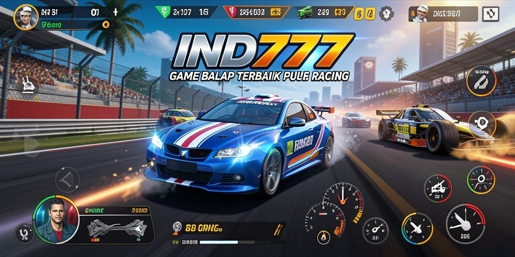 Tangkapan layar IND777 menampilkan aksi balap yang intens dan grafis menawan.