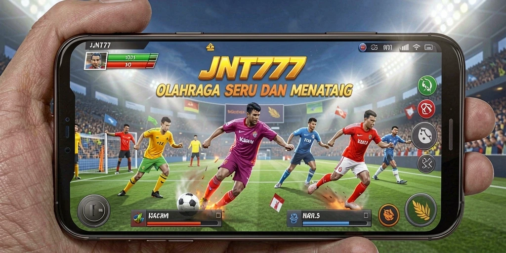 Tampilan gameplay JNT777 dengan aksi olahraga yang menegangkan.