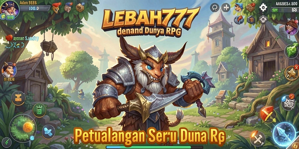 Tampilan aksi seru dalam LEBAH777 dengan karakter yang sedang bertarung.