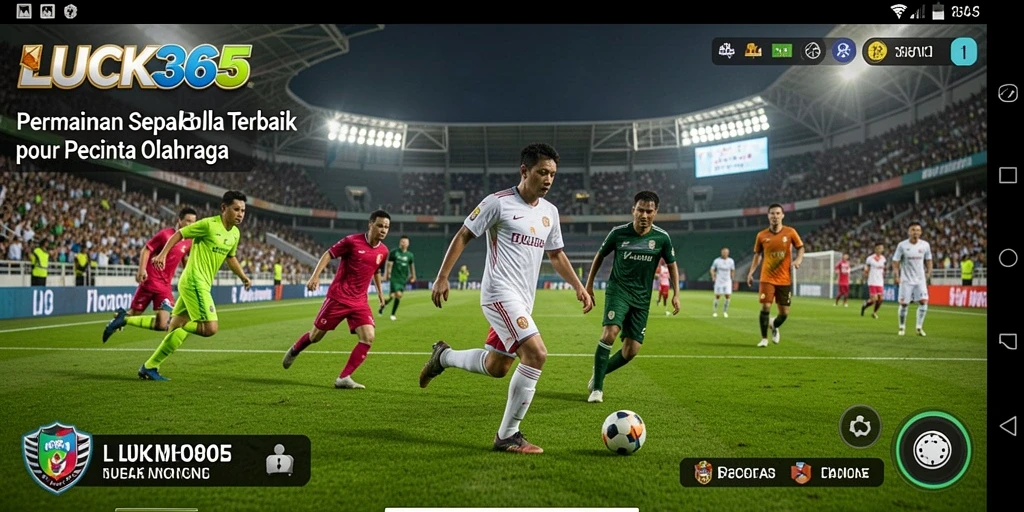 Gameplay LUCK365 yang seru dengan aksi sepak bola yang mendebarkan.