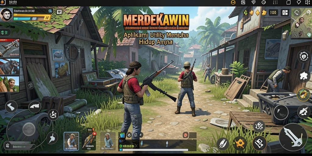 Tampilan antarmuka MERDEKAWIN yang sederhana dan efisien.