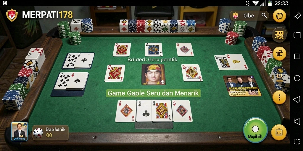 Screenshot gameplay Gaple yang menarik dari MERPATI178.