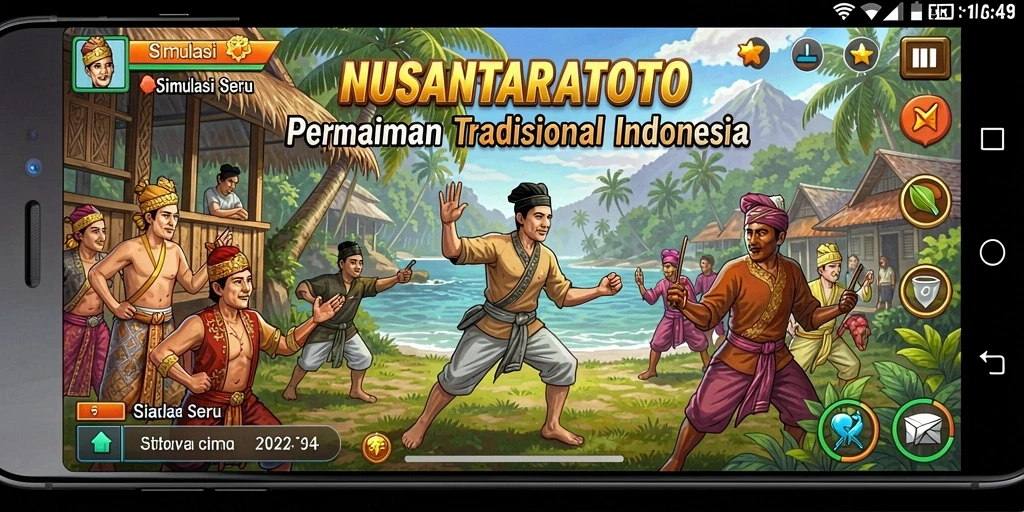 Screenshot dari gameplay NUSANTARATOTO yang menunjukkan suasana permainan.