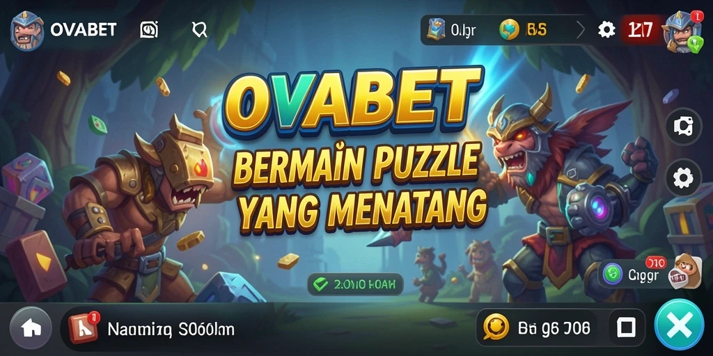 Tampilan gameplay OVABET yang penuh warna dan menantang.
