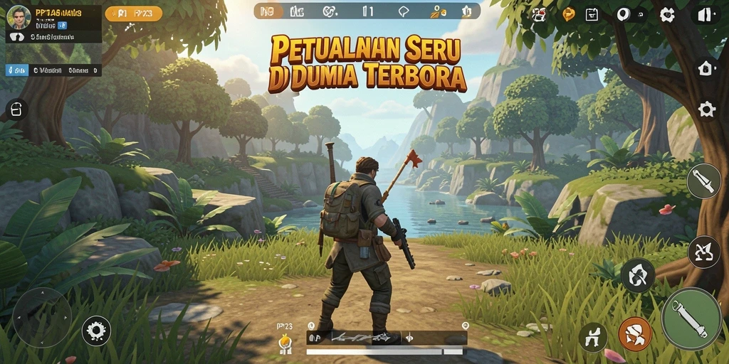 Tampilkan gameplay PP123 di dunia terbuka yang luas.