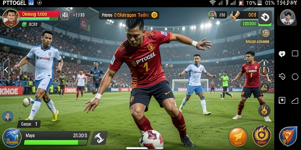 Screenshot utama PTTOGEL menunjukkan pertandingan olahraga yang seru.