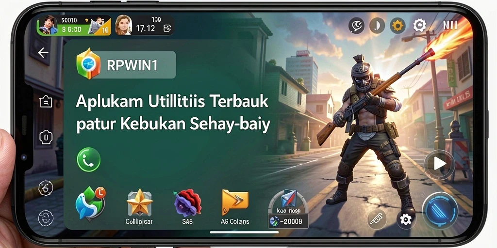 Tampilan utama aplikasi RPWIN1 yang menampilkan fitur utilitas.