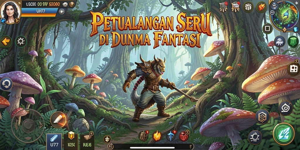 Tampilan gameplay UH77 dengan petualangan yang mendebarkan.