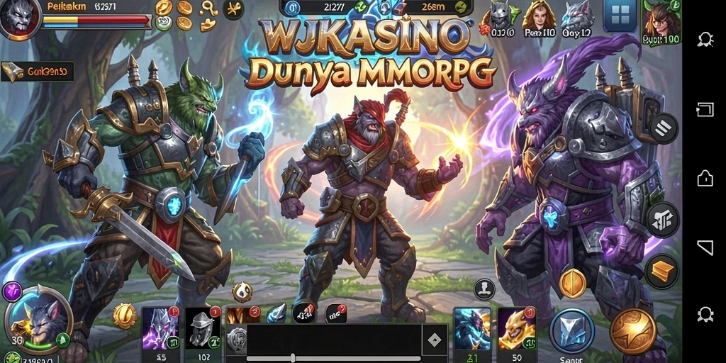 Screenshot gameplay WJKASINO menampilkan petualangan seru dalam dunia MMORPG.