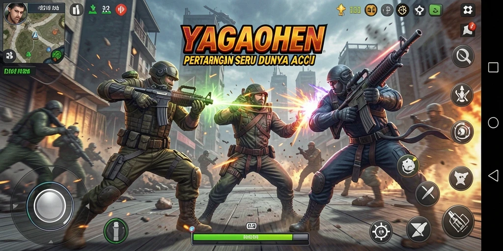 Tangkapan layar YAGAOHEN menampilkan adu laga yang mendebarkan.
